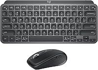 Vista 1 de Logitech MX Keys - Mini teclado + mouse inalámbrico MX Anywhere 3S - escritura fluida, teclas retroiluminadas, desplazamiento rápido, USB-C