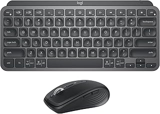 Logitech MX Keys Mini Keyboard + MX Anywhere 3S Wireless Mouse - Fluid Typing, Backlit Keys, Fast Scrolling, USB-C, Bluetooth, Compact, Multi-OS Compatible - Graphite