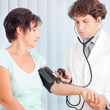 Scian Aneroid Sphygmomanometer - Manual Blood Pressure Cuff with D-Ring Universal Cuff 10-16