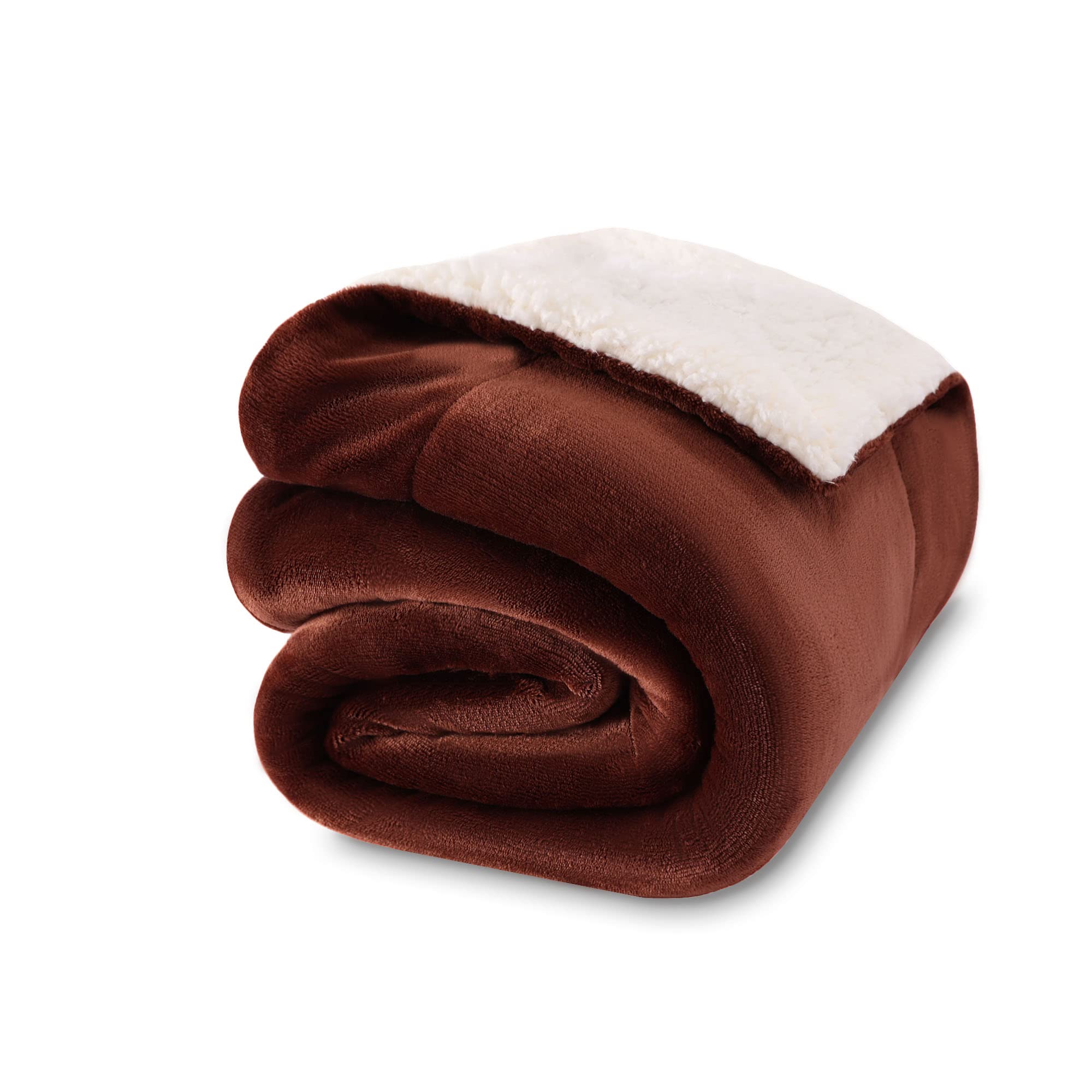 NANPIPER Baby Sherpa Blanket,Warm Toddler Throw Blanket,Soft Newborn Fleece Blanket for Winter (Brown,30x40 inches)