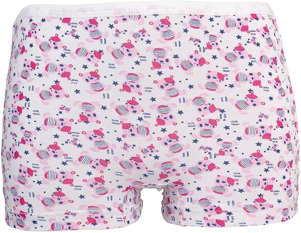 Kız Çocuk Desenli 6'lı Boxer Şort Seti Desenli 6 Lı Boxer Şort