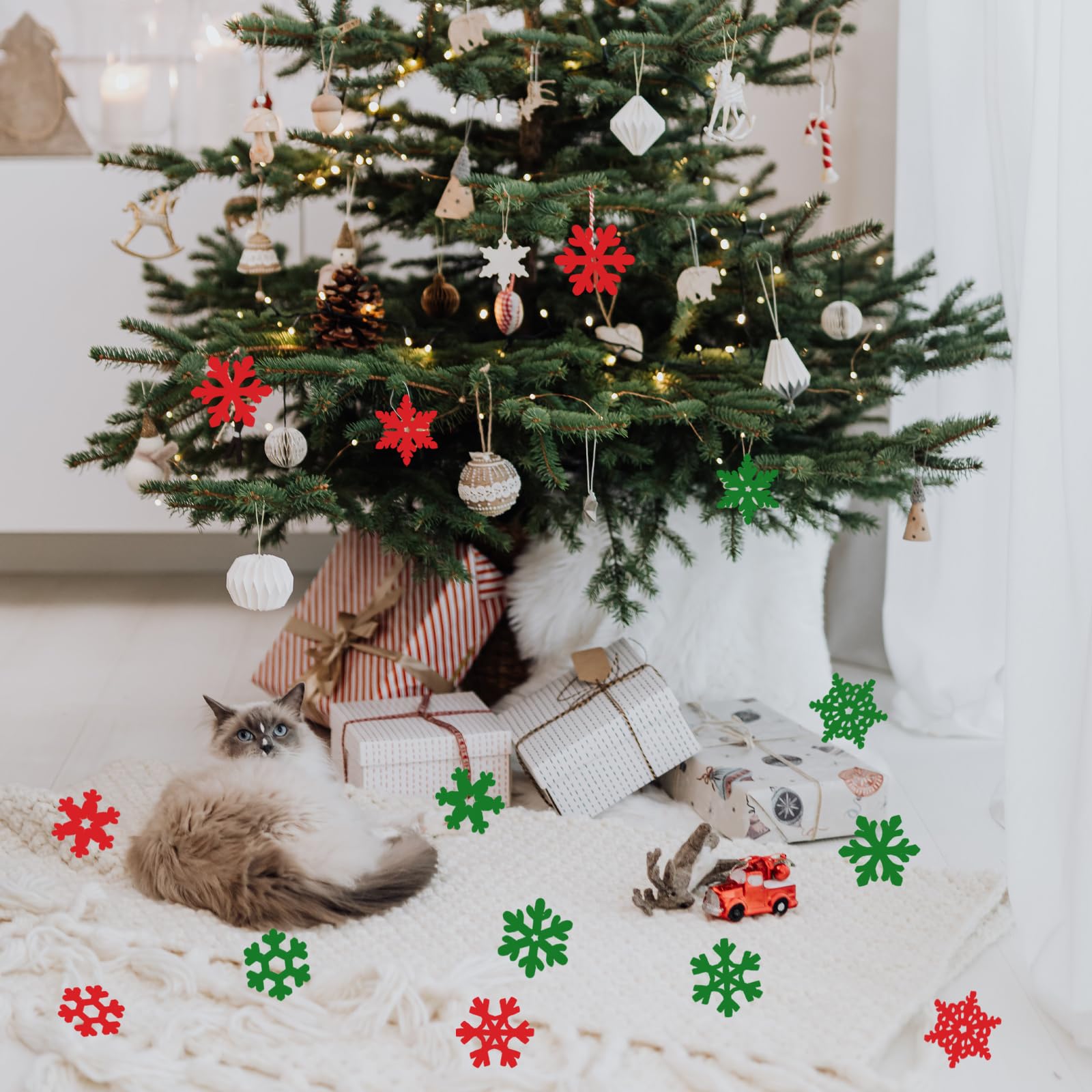 Syntego Rustikale Weihnachtsschneeflocken Aus Holz – 100 Stück, Bastel-Deko