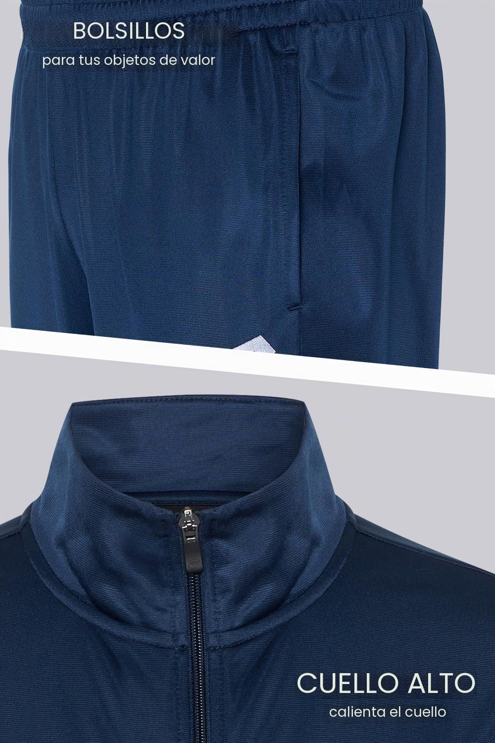 Lotto Chándal para hombre talla M-5XL I Deportivo de corte regular 100% poliéster I Con cinturilla elástica y prácticos bolsillos laterales I Para correr
