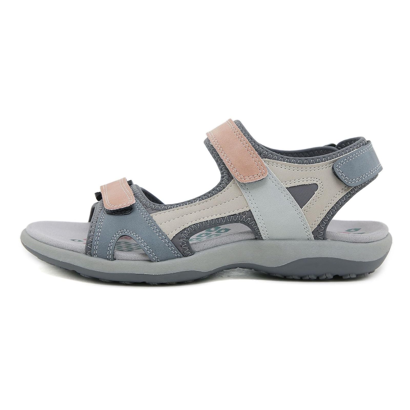 Sandali ortopedici da donna con suola morbida, sandali sportivi con punta aperta, scarpe estive con fibbia regolabile, sandali da trekking antiscivolo per attività all'aperto