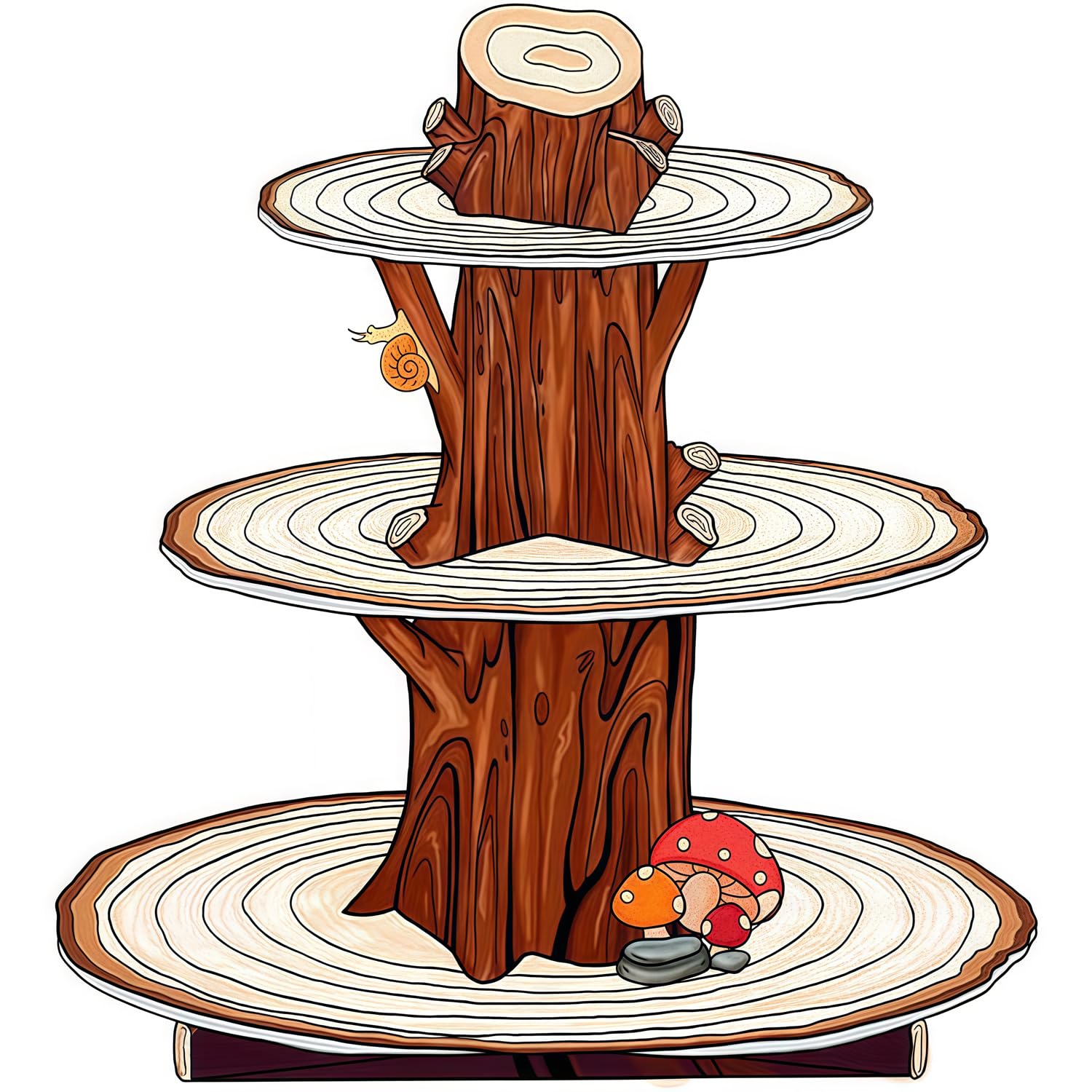 Baby Shower Cupcake Stand for Magic Forest Wild Animal Theme Birthday