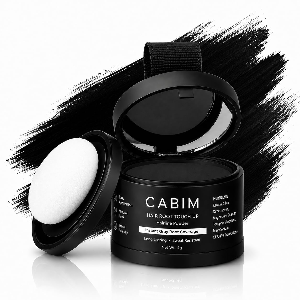 Cover-Up Hair Powder Black 4g | Instantly Covers Grey Roots, Bald Spots & Thinning Hair | Highly Pigmented Root Touch Up Powder | Long-Lasting Matte Finish | Natural Fuller & Denser Hair Look | Unisex-picture-41