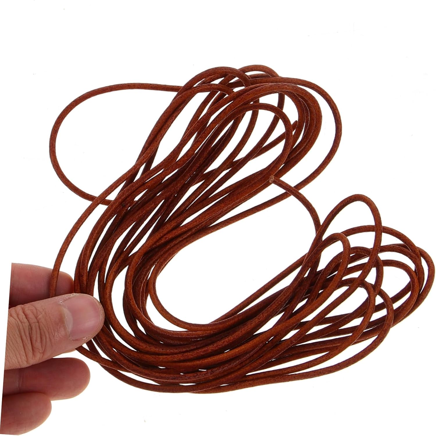 Brown Flat Leather Cord for DIY Braided Bracelet and Crafts