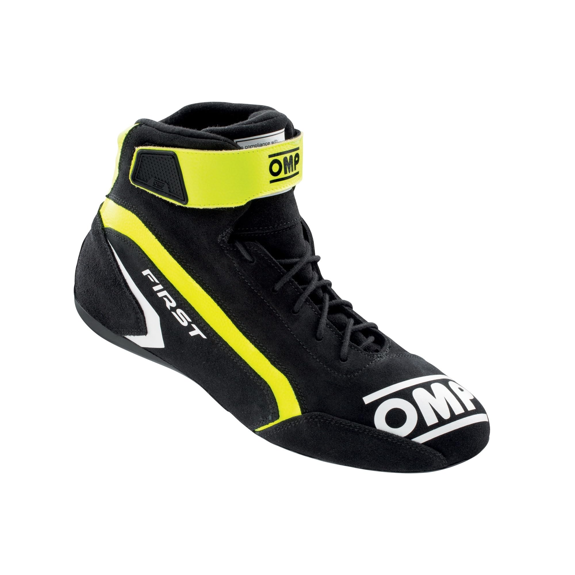 OMP First Race Boots - UK 7 / Eur 41, Anthracite/ Fluro Yellow