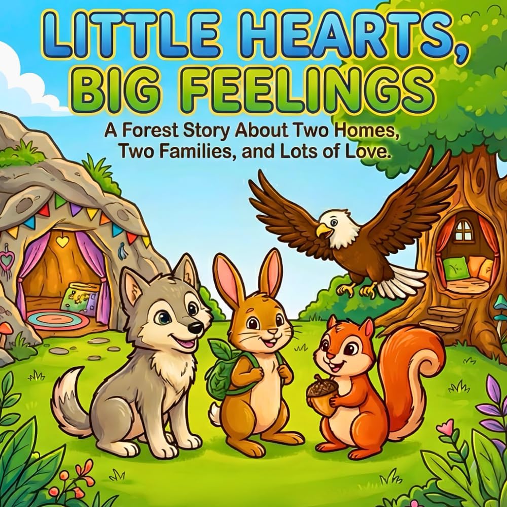 Little Hearts Big Feelings: A Forest Story About Two Homes, Two Families and Lots of Love.