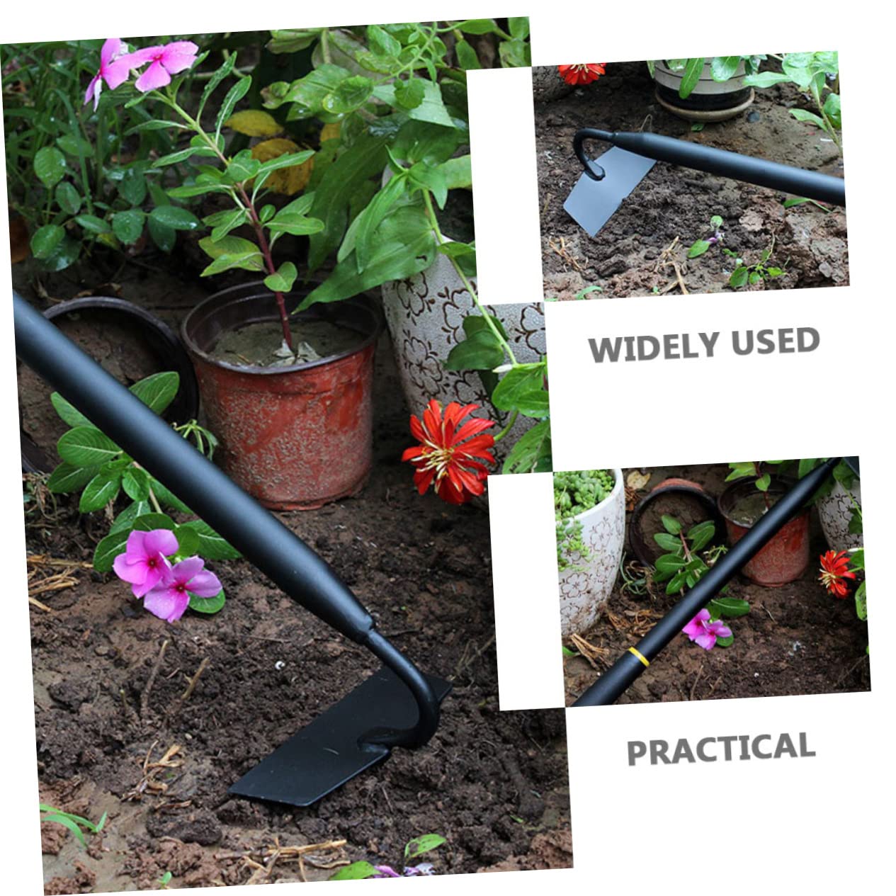 HANABASS 2 Stck. Ergonomischer Hand Hacke Manganstahl Gartenwerkzeug für Graben Pflanzen und Unkrautjäten Robust und Komfortabler für Gartenliebhaber