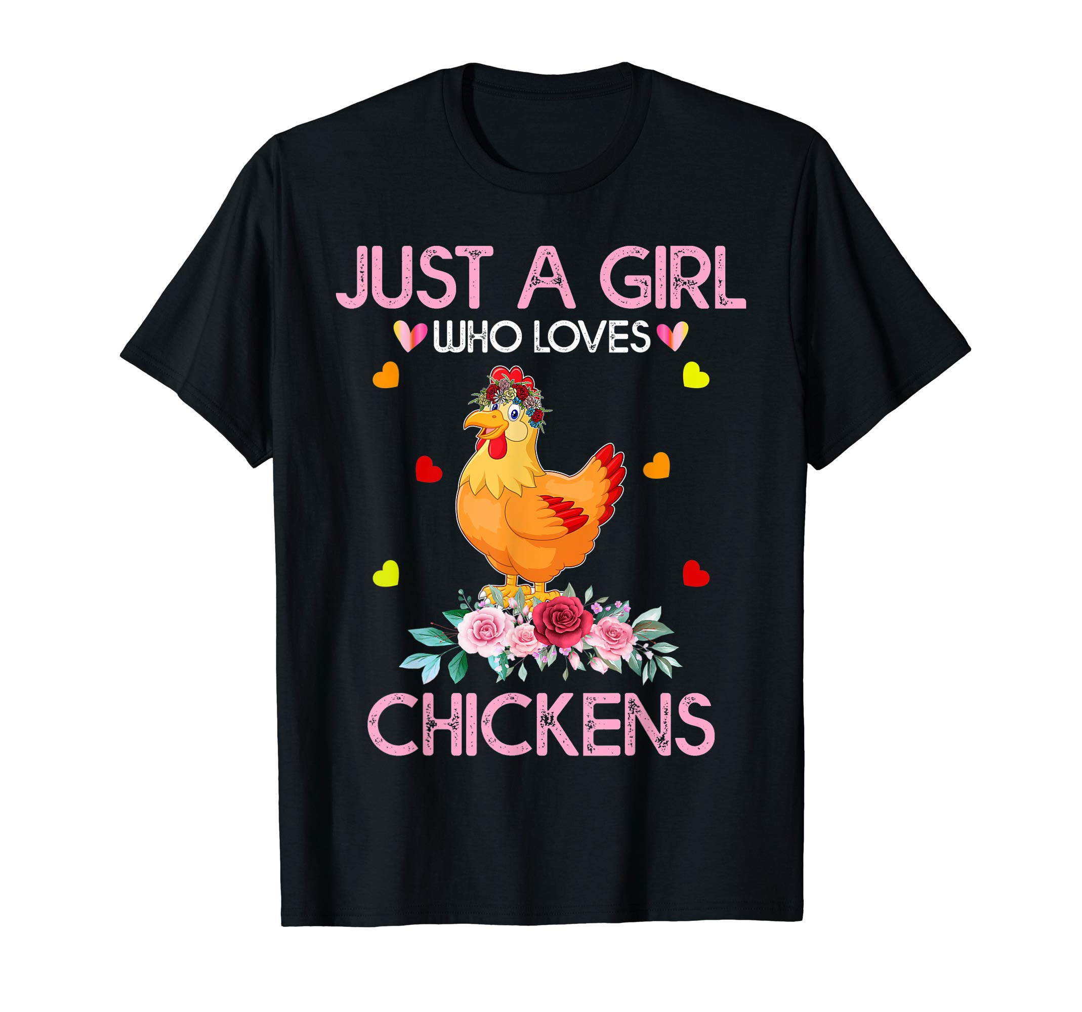 Chicken Tee For Women Kids Just A Girl Who Loves Chickens T-Shirt