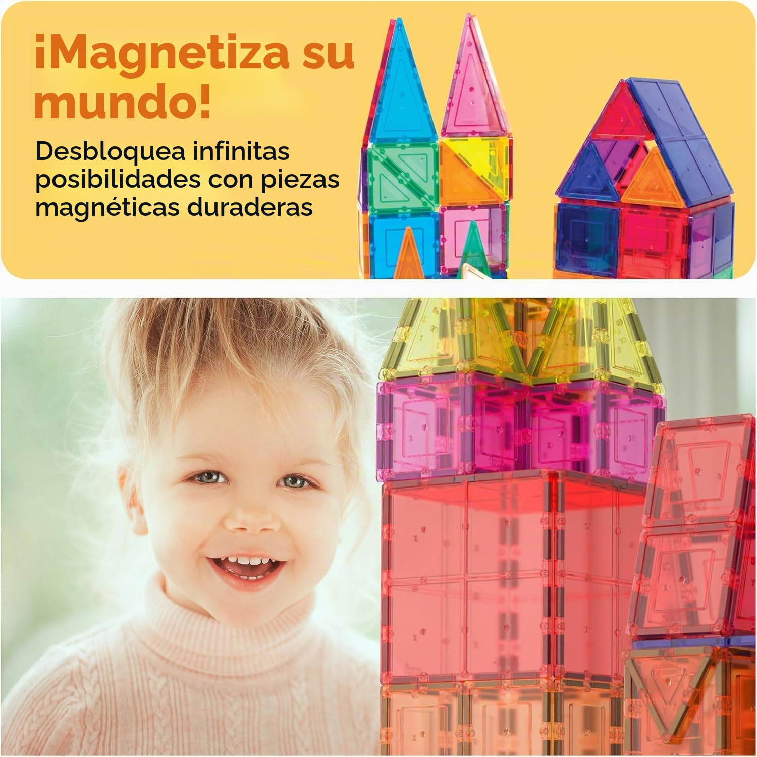 PicassoTiles Juego de 60 piezas de bloques magnéticos - Set de 60 piezas de baldosas magnéticas - Juguetes de construcción educativos - Set de aprendizaje de ingeniería - Mint - Juego pedagógico