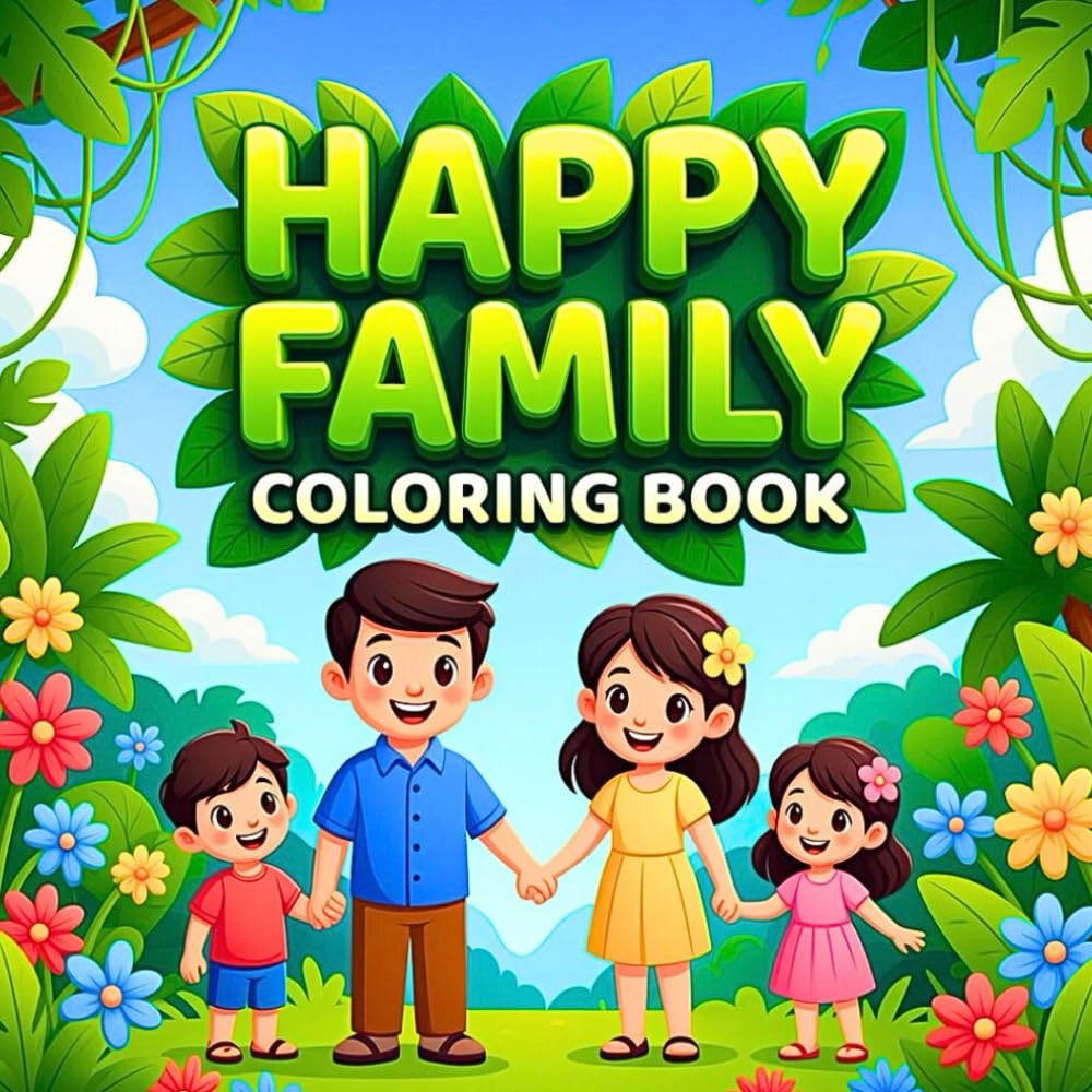 Happy Family Celebrations Loving Moments Joyful Play Everyday Adventures Cozy Times Creative Fun Relaxation Harmony & Togetherness Coloring Book: A ... Featuring Indoor Fun Outdoor Activities