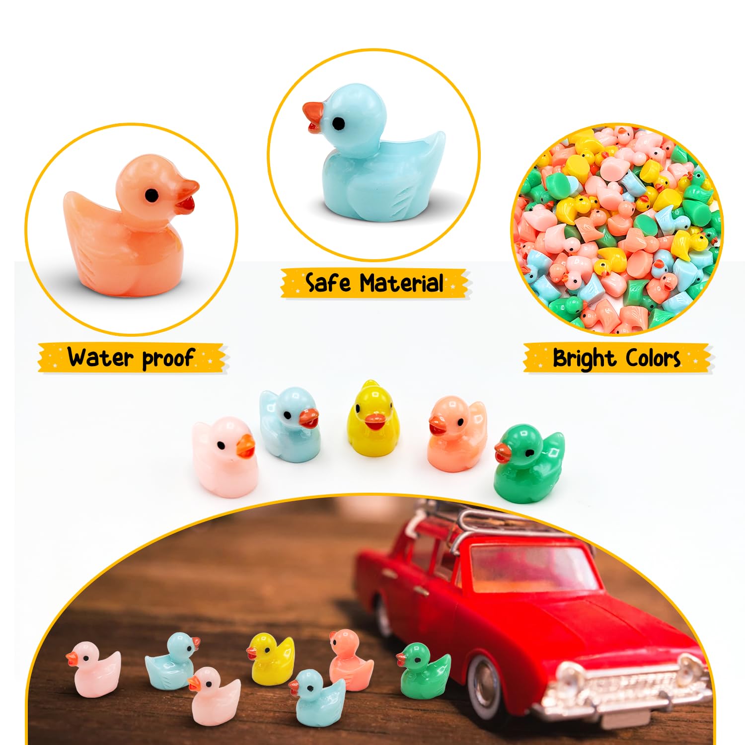 Set De 50 Figuras De Flamencos Resina Que Brillan En La Oscuridad – Con Corona, Mini Decoración Para Cumpleaños, Pasteles, Paisajes Y Manualidades DIY