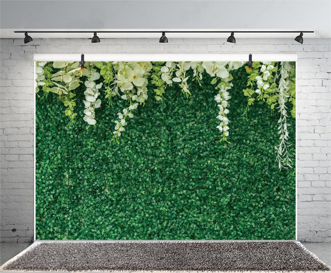 Fotohintergrund Grünes Gras Mit Blumen - 3x2,5 M Vinyl, Für Hochzeit, Geburtstag, Babyparty, Fotostudio