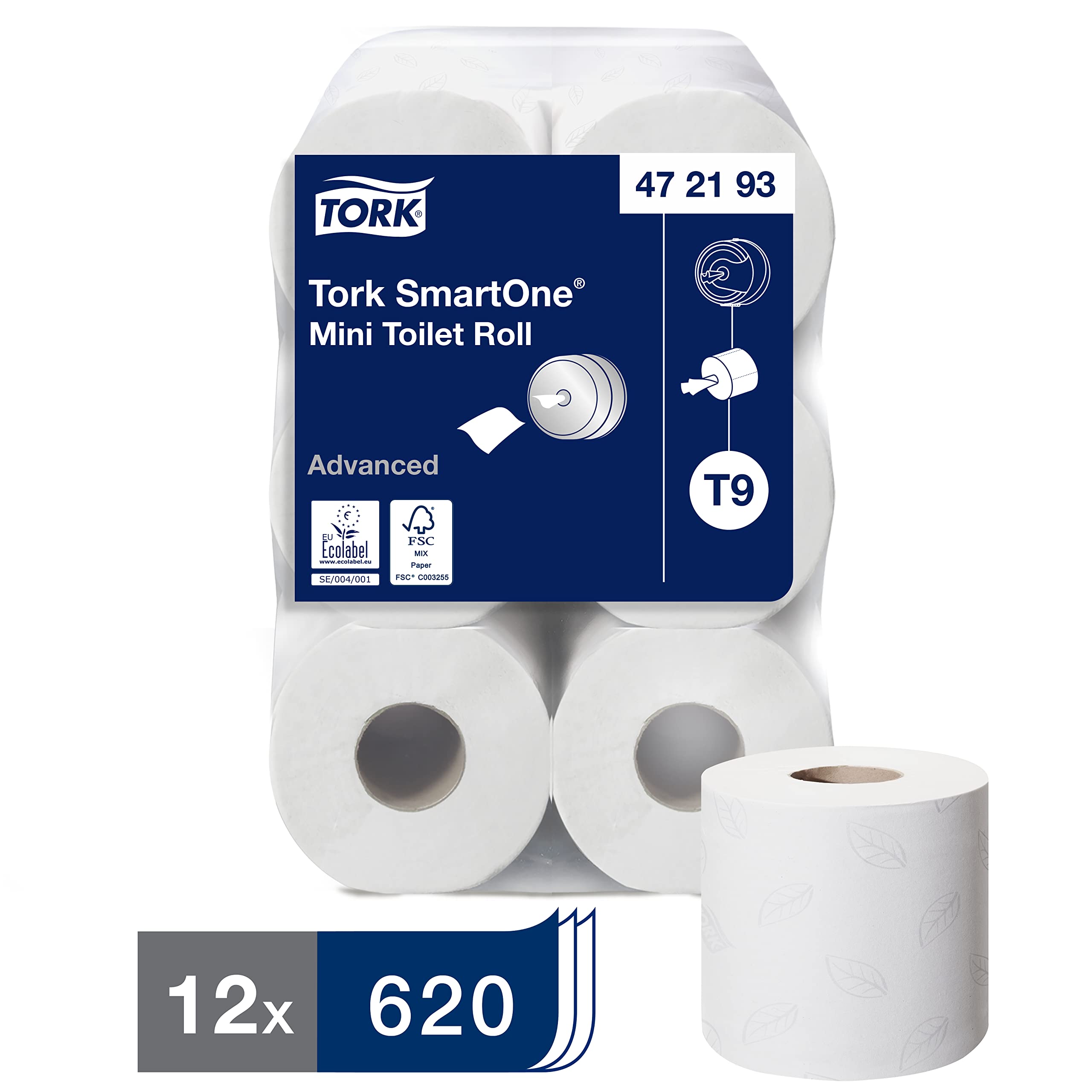 Tork SmartOne Mini rollo de papel higiénico blanco T9, 472193