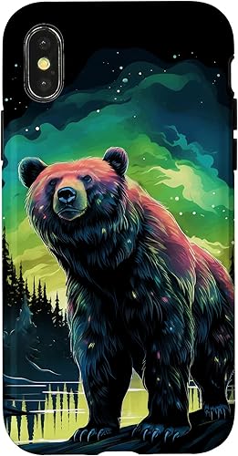 Miniatura 7 de Funda para iPhone 13 Pro Bear Northern Light Alaska Aurora