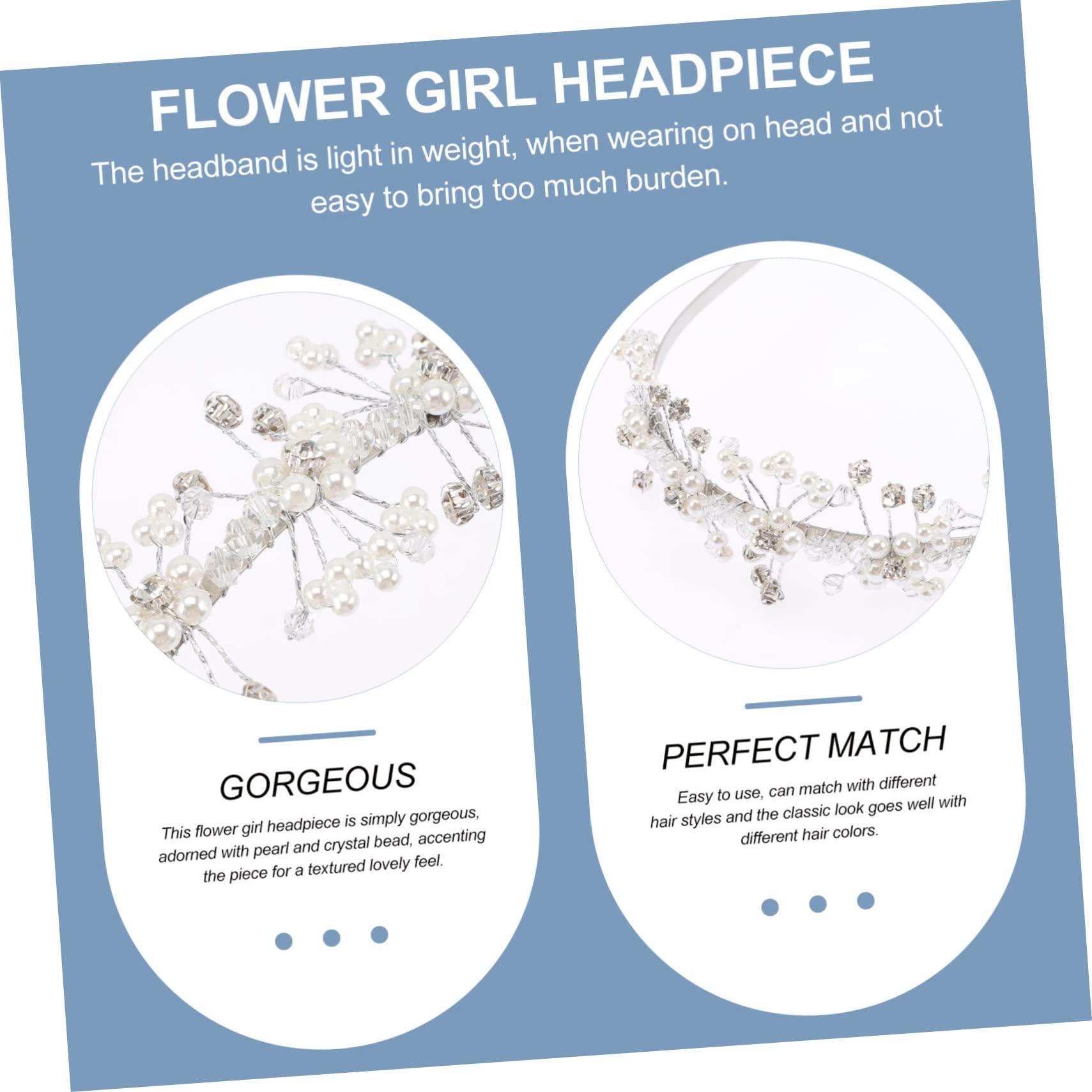 MAGICLULU 3piezas Diadema De Perlas Para Accesorios De Cabello Elegantes Para Bodas y Fotografía Para Cumpleaños y Especiales