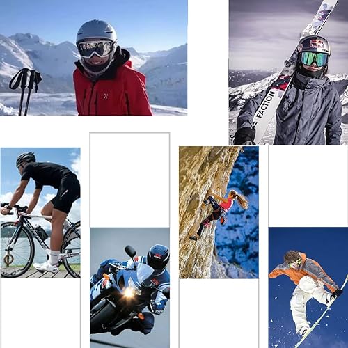 Miniatura 6 de 2 máscaras de esquí, pasamontañas para hombres y mujeres, para esquí, snowboard, fútbol, correr, equitación, motocicleta y protección UV, color