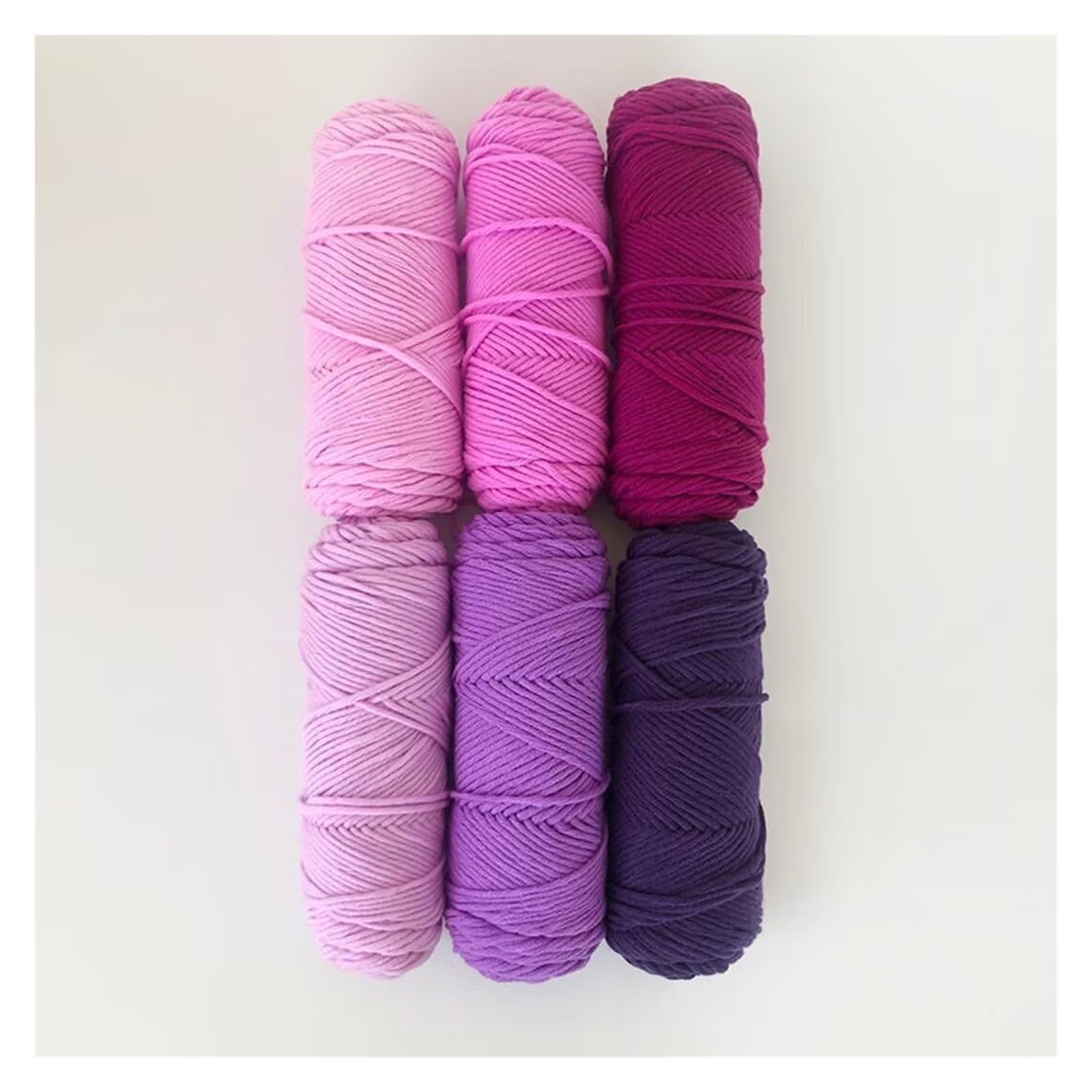 przędza dziewiarska, 100g/200g kulki z różnej przędzy tuftingowej, 8-warstwowe nici w kulce, jasne kolory(Purple Series,100g/roll)