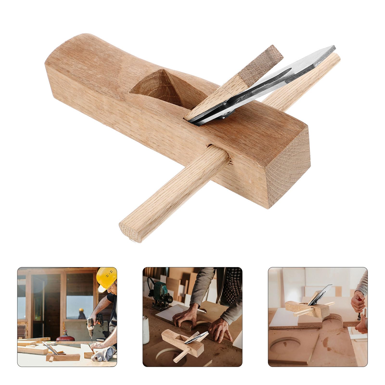 DOITOOL Pialla Manuale per Legno Utensile Pialla Professionale per Falegnameria Operazione Spinta Facile e Sicura per Rifinitura e Piallatura Legno