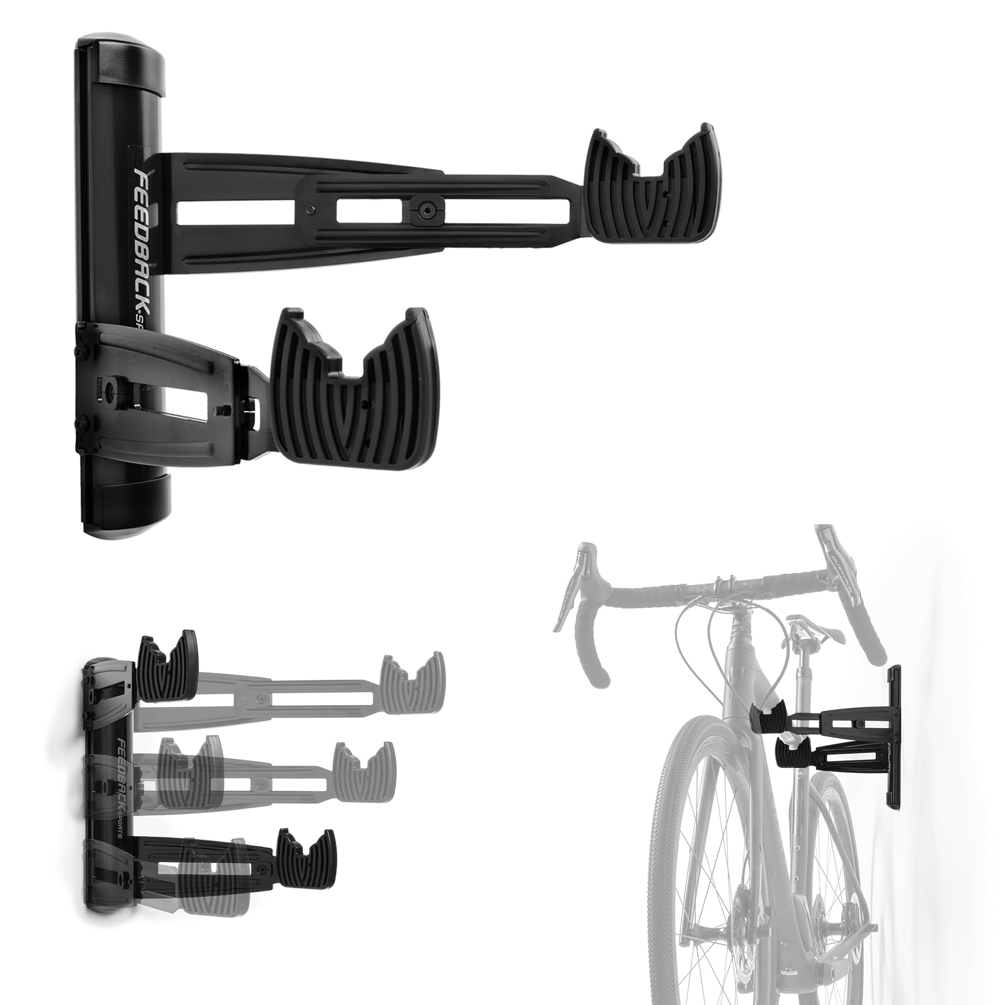 Feedback Sports Velo Wall 2D Bike Storage Display Rack (Black)