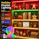 LED Lumières de bande pour la chambre 32.8FT, Synchronisation de la musique intelligente RGB LED Lumières pour Chambre, App et IR Télécommande, changement de couleur variable pour la chambre, fête, mariage, DIY Décoration de maison