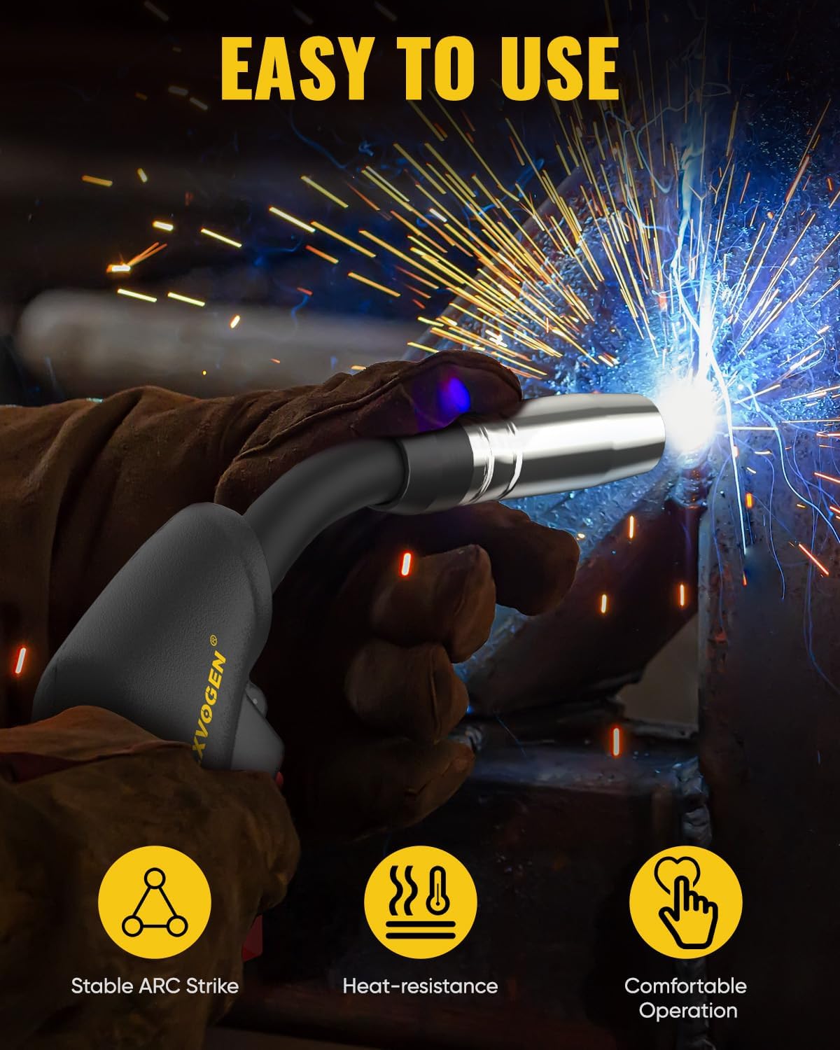 H HZXVOGEN 14AK MIG Torch, 8.2ft MIG Welding Gun