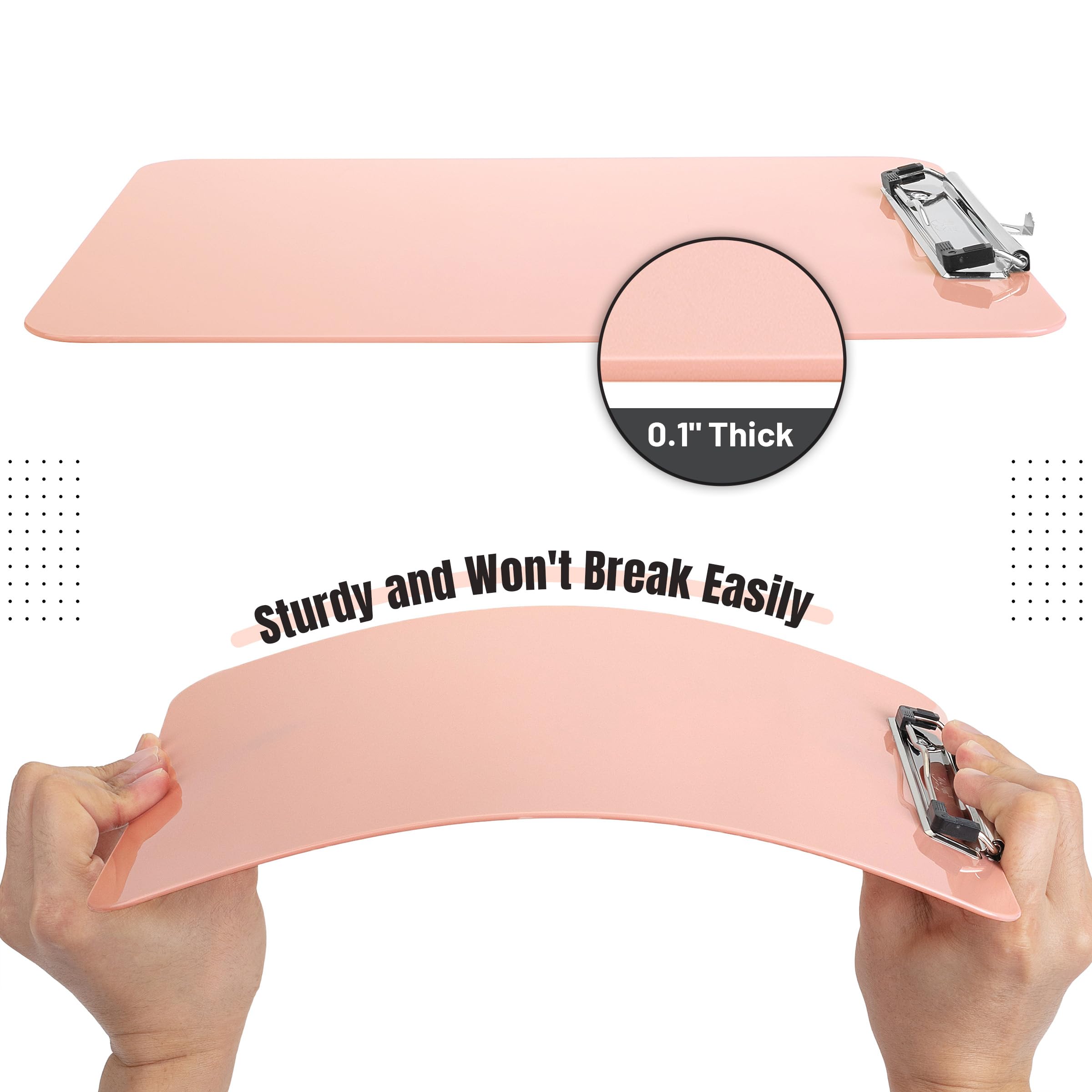 Mr. Pen- Plastic Clipboard, 12.5' x 9', Pastel Orange, Clipboard for Kids & Adults - Image 4