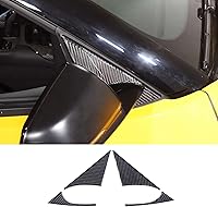 Vista 1 de Daeiclru Adhesivo de fibra de carbono suave para ventana frontal de pilar triangular, ajuste para Toyot@Supra GR A90 A91 MK5 2019-2022, 4 piezas