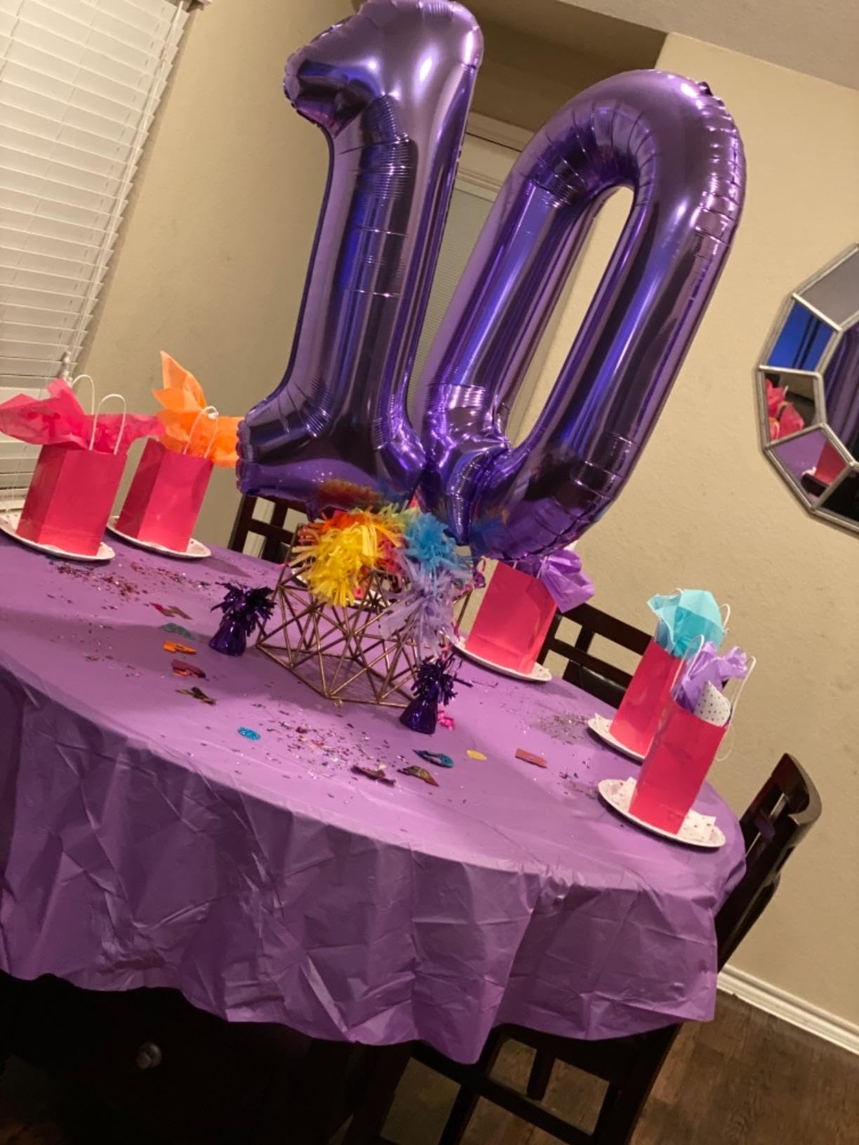 Globo morado con número 3 de 40 pulgadas, globo grande de helio de aluminio de mylar número 33, decoraciones de fiesta de cumpleaños, decoraciones de cumpleaños para niñas