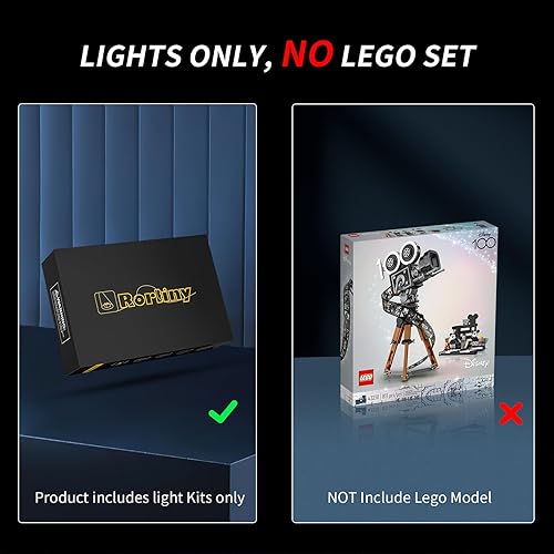 Miniatura 6 de Kit de luz LED para Lego Disney Walt Disney Tribute Camera 43230, juego de construcción, versión de control óptico, kit de iluminación para Lego