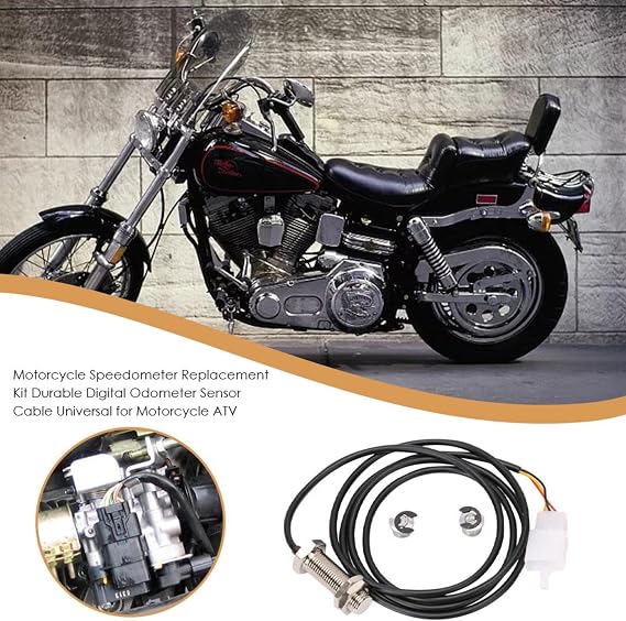 Motorcycle Speedometer Sensor Cable Odometer Sensor Cable with 2 Magnets Digital Odometer Speedometer Sensor Cable for Motorcycle