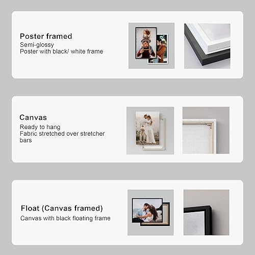 Miniatura 7 de Awesometik Pintura de retrato de foto regalo personalizado arte de pared impresión digital sobre lienzo (Familiar)