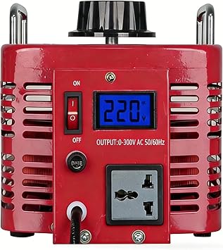 Variac Variable Transformer AC Voltage Regulator Transformer Converter 1000VA-3000VA Built-In Copper Coil for Power Supply Durable, Versatile, Wide Range of ApplSize0-300V,Color3kva Lcd Screen