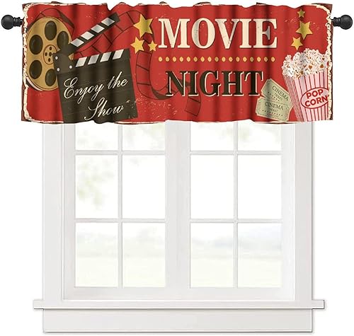 Miniatura 9 de Cenefa de ventana de cine retro para cine en casa, video, película, cenefa de cámara de cine para dormitorio, sala de estar, cocina, sala de prensa,
