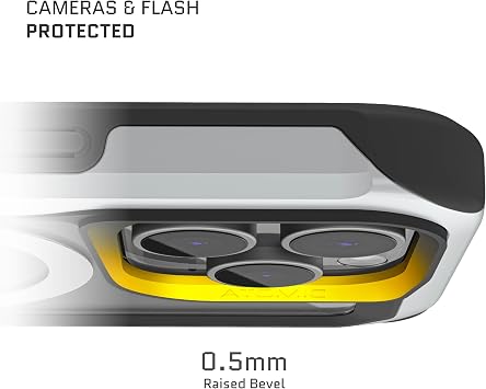 Ghostek Atomic Slim iPhone 16 Pro Case - Aluminum Metal Frame Shockproof iPhone Case - Non-Slip Grip, Compatible with Apple MagSafe Accessories iPhone 16 Pro Case MagSafe (6.3) (Silver)