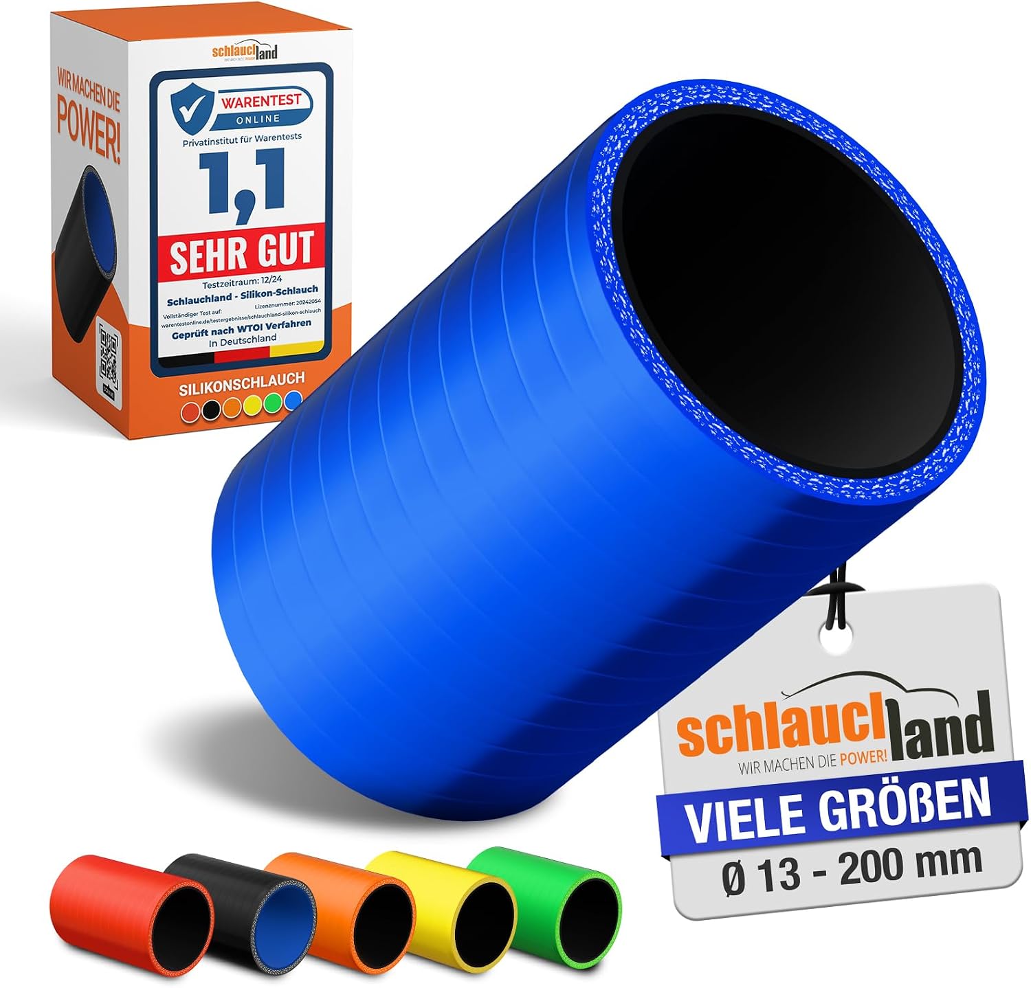 Pack of 2 10 cm Silicone Hose Connector ID Diameter 38 mm Blue 200 C Many Sizes & Colours Pipe Coupling Adapter Cuff Charge Air LLK Cooler Turbo Charger Silicone Hose Rubber Motor Premium