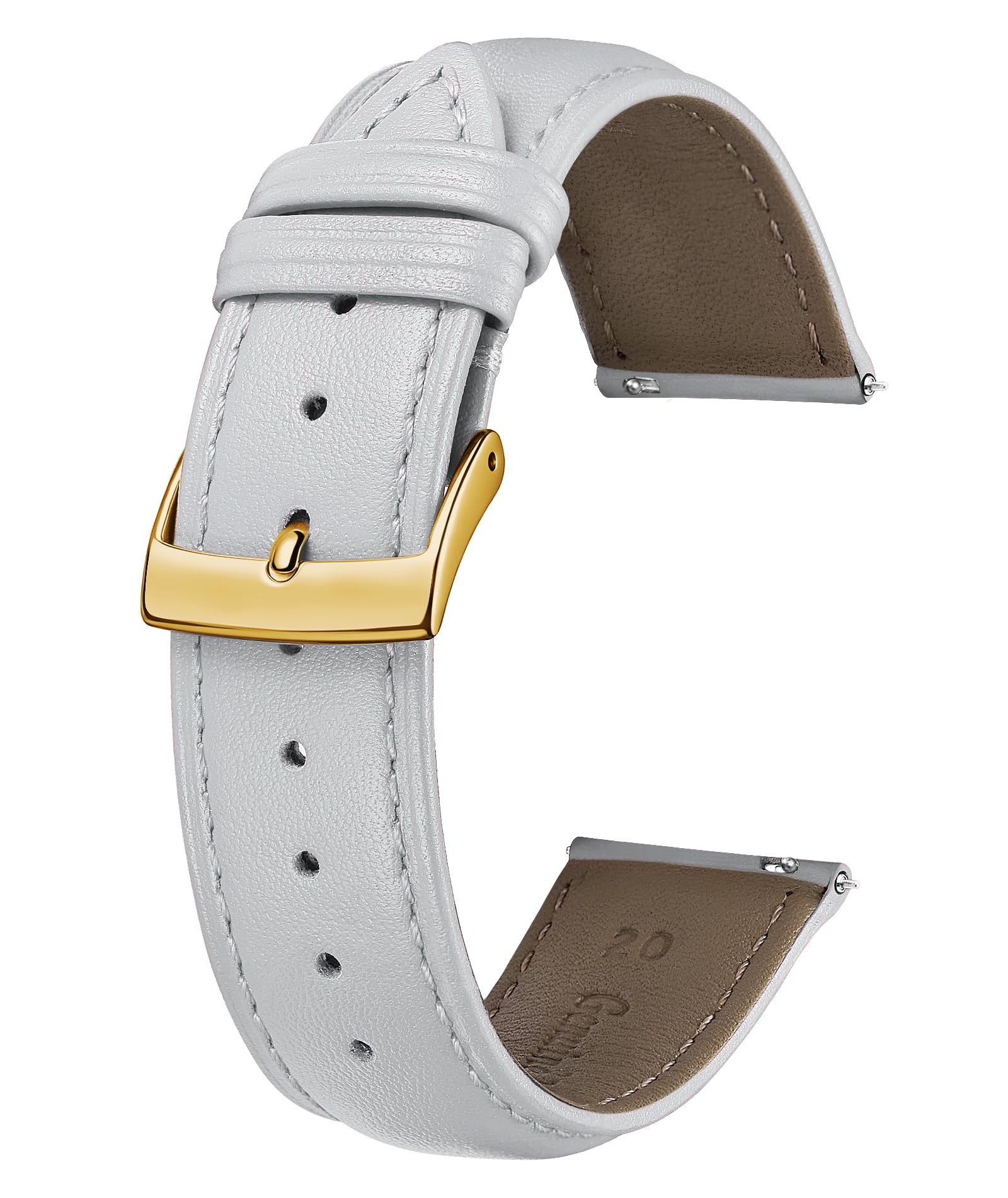 BINLUN Leather Watch Bands Quick Release Premium Calfskin Replacement Watch Strap Multicolors Watchbands for Men Women 12mm 14mm 16mm 18mm 19mm 20mm 21mm 22mm