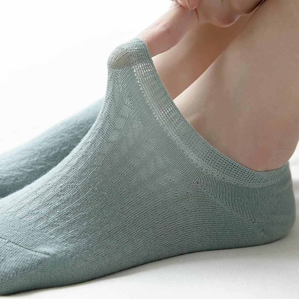 10 Pairs No Show Low Cut Socks Comfort Breathable Thin Ankle Socks For Women Non Slip Flat Boat Line