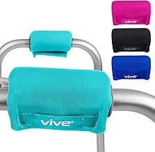 Vive Walker Handle Cushions - Padded Hand Covers - Soft Cushion Padding Medical for Folding Rolling Wheelchair, Rollator Handle, Senior, Elderly Grippers - Crutch Handle Pad Grips - Mobility Aid