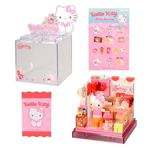 ROLOSO Cute Building Bricks Blocks Toys Miniature Sets with Transparent Display Fun Toy Collectible Gift for Fans Girls Birthday Party Supply Decorations Room Décor Stickers Stuff Age 3 4 5 6 - AB70