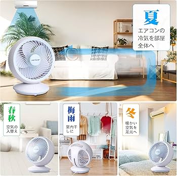 扇風機・サーキュレーター kykc エグゼラックス コードレス扇風機サーキュレーター 25cm