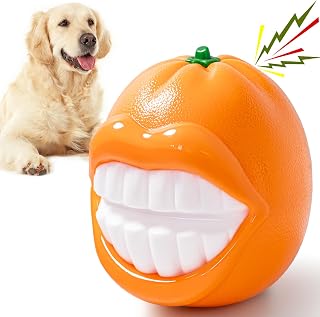 Interactive Dog Toys,Squeak Dog Toy to Keep Them Busy,Interactive Sound Dog Chew Toys for Cleaning Teeth,Indestructible Dog Toy for Indoor Outdoor Water Play Catch Game Gift