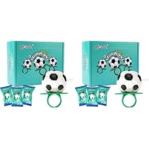 Soccer Ring Lollipops,Individually Wrapped Candy for Birthday Party Favors,football Candy Lollipops Suckers,18 Count Pack of 2