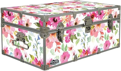 Miniatura 6 de C&N Footlockers Baúl de diseñador - Sailin Away - 32x18x13.5 Navegando lejos,Acuarela floral,Mármol,https://www.amazon.com/dp/undefined