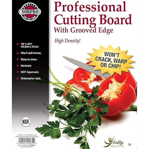 Miniatura 5 de Norpro Tabla de cortar profesional, 24 in x 18 in