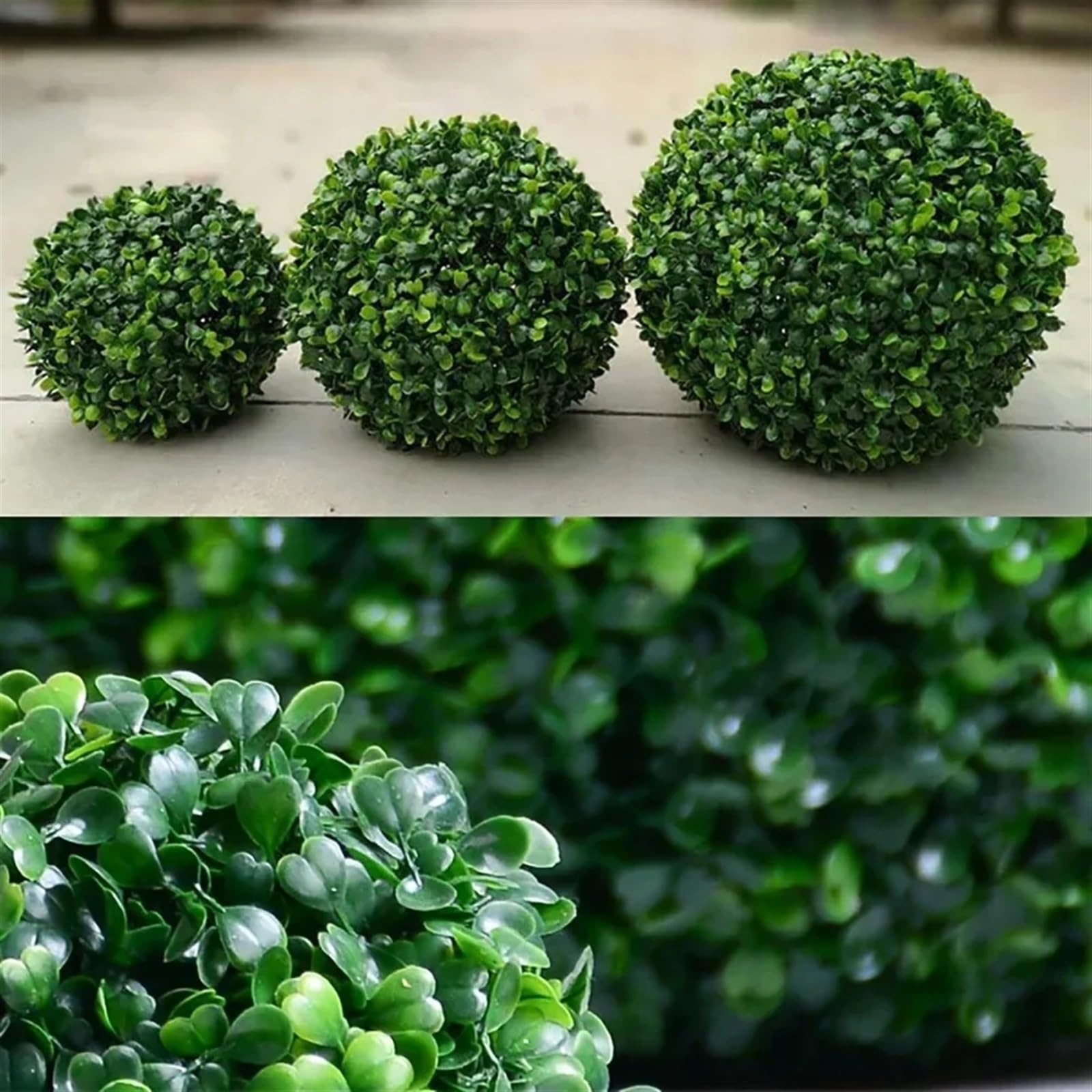 Boule De Buis Artificiel 1 pièce de Grande Boule de Plante Artificielle Verte, Arbre topiaire, buis, fête de Mariage, décoration extérieure de la Maison, Boule d'herbe en Plastique(50cm)