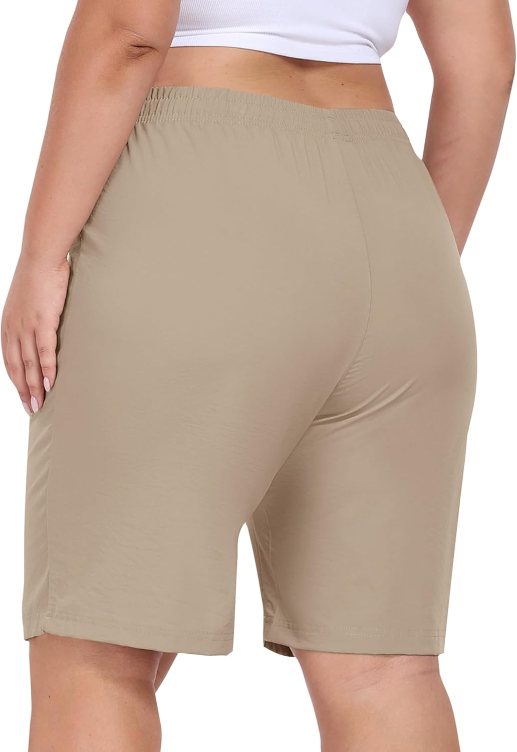 MoFiz Women's Plus Size Hiking Cargo Shorts Quick Dry Golf Active Shorts Lightweight Summer Shorts with Pockets - Image 3