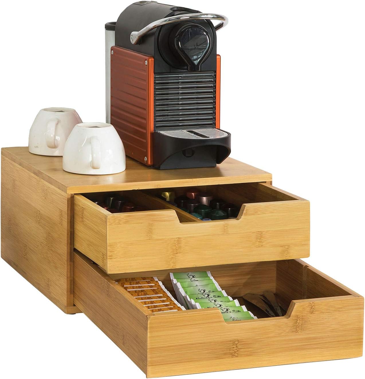 HEVOL Porta Capsule Caffè A 2 Piani, Cassetto Per Capsule Per Nespresso, Dolce Gusto, Tchibo - Foto 12